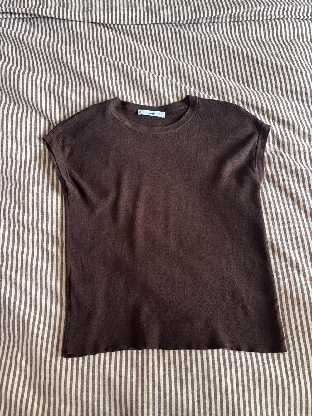 Mango Brown Knit Top